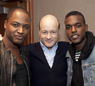 David Massey with Taio Cruz and Luke James. 