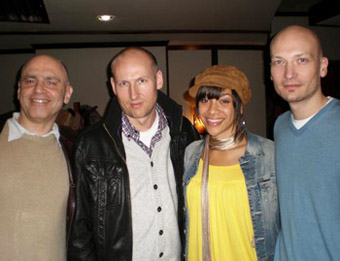 Jeff Fenster, Tor Erik Hermansen of Stargate, Livvi Franc, and Mikkel Eriksen of Stargate.