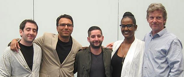 Pictured (l-r): Josh Levine (Ari Levine's manager), Monti Olson (Sr. VP of A&R, UMPG), Ari Levine (UMPG songwriter, part of the production & writing team The Smeezingtons), Ethiopia Habtemariam (Sr. VP of Creative Affairs, Head of Urban Music), and Tom Sturges.