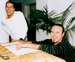 Desmond Child with Ricky Martin.