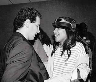 Craig Kallman with Aaliyah, in 1997