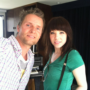 Toby Gad with Carly Rae Jepsen.