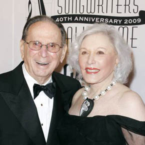 Hal David & his wife, Eunice, at a Songwriter's Hall of Fame event.