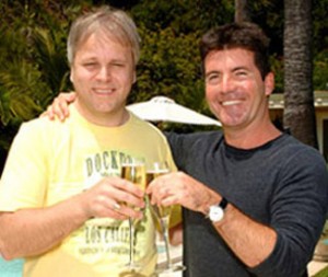 Jorgen Elofsson with Simon Cowell.