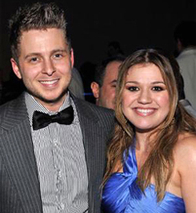 Ryan Tedder with Kelly Clarkson.