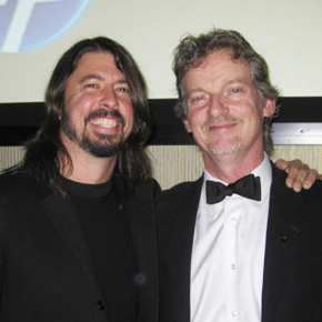 Dave Grohl of the Foo Fighters with Tom Sturges.