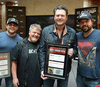 Rhett Akins, Craig Wiseman, Blake Shelton and Dallas Davidson.