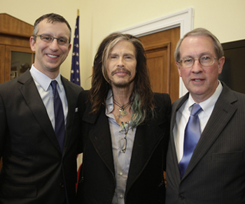 David Israelite, Steven Tyler and Congressman Bob Goodlatte.