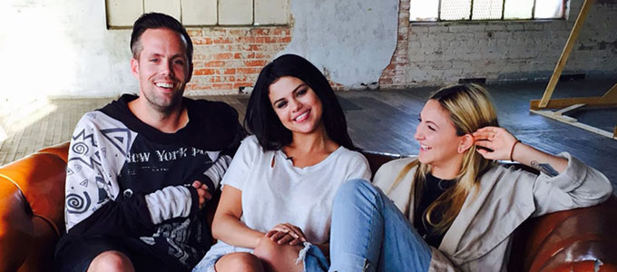 Justin Tranter, Selena Gomez and Julia Michaels.