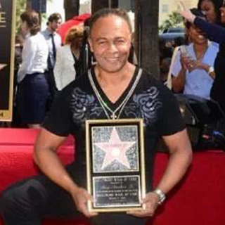 Ray Parker Jr., receiving his Star on the Hollywood Walk of Fame.