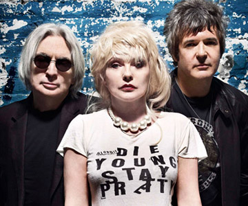 Chris Stein, Debbie Harry and Clem Burke of Blondie.