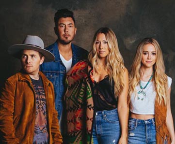 GONE WEST (pictured l-r): Jason Reeves, Justin Kawika Young, Colbie Caillat and Nelly Joy. 