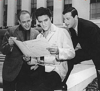 Mike Stoller, Elvis Presley and Jerry Leiber