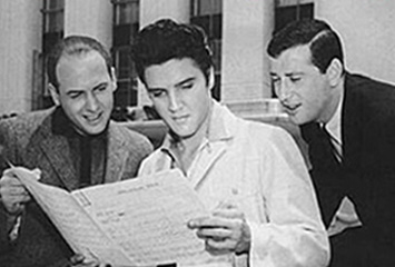 Mike Stoller, Elvis Presley and Jerry Leiber